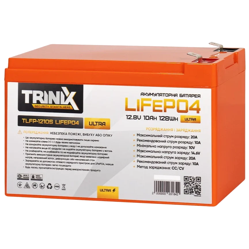 Літієва акумуляторна батарея TRINIX TLFP-1210S Ultra 10А*г 12В