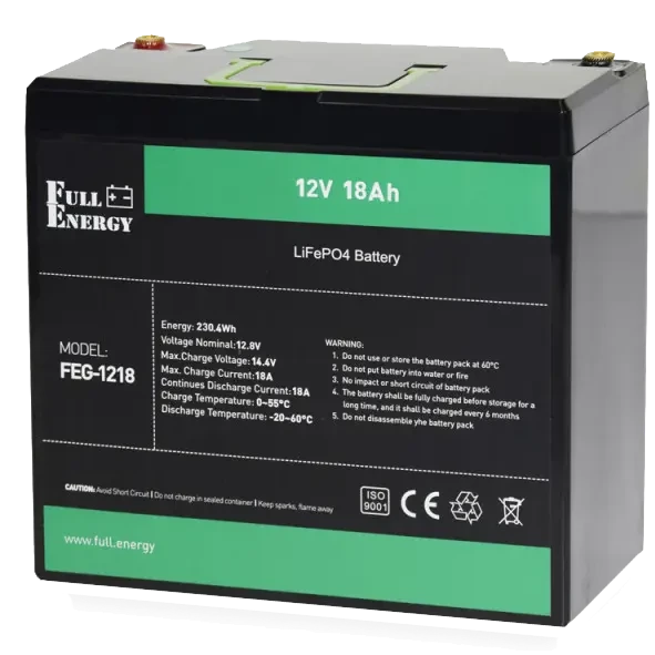 Літієва акумуляторна батарея Full Energy FEG-1218 12В 18А*г