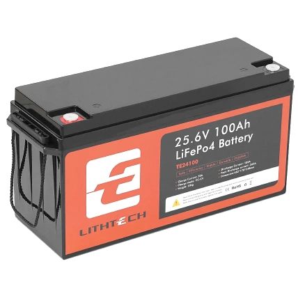 Літієва акумуляторна батарея LITHTECH TE24100B 25.6В 100А*г Bluetooth