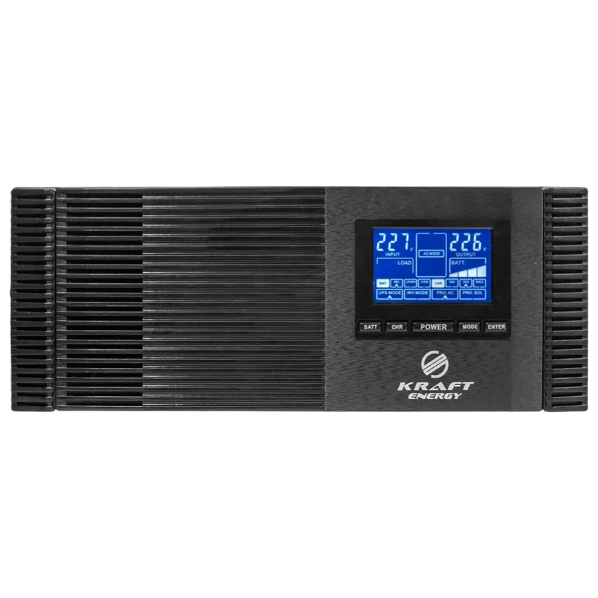 Інвертор з ДБЖ Kraft KRF-AVR1200VA/1КW-12V(MPPT 30А)