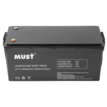 [elc5396] Літієва акумуляторна батарея Must LP15-24200 25.6В 200А*г