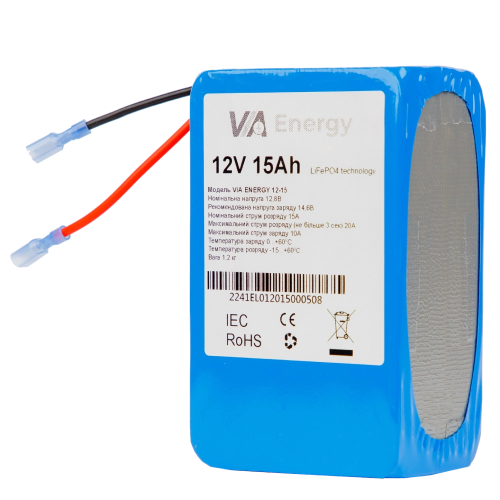 [elc5402] Акумуляторна батарея літієва 12В, 15А*г VIA Energy
