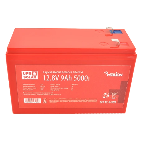 [elc5464] Літієва акумуляторна батарея Merlion LFP12.8-9US 12.8В 9А*год