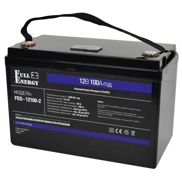 [elc5469] Літієва акумуляторна батарея Full Energy FEG-12100-2 LiFePO4 12В 100А*г