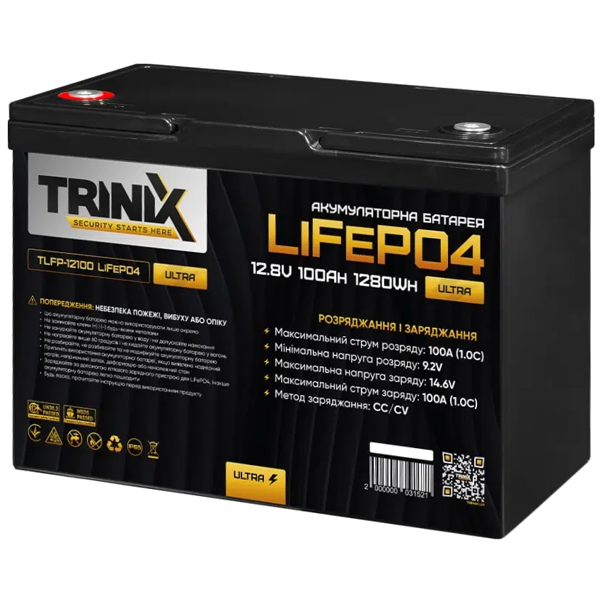 [elc5470] Літієва акумуляторна батарея TRINIX TLFP-12100 Ultra 100А*г 12В