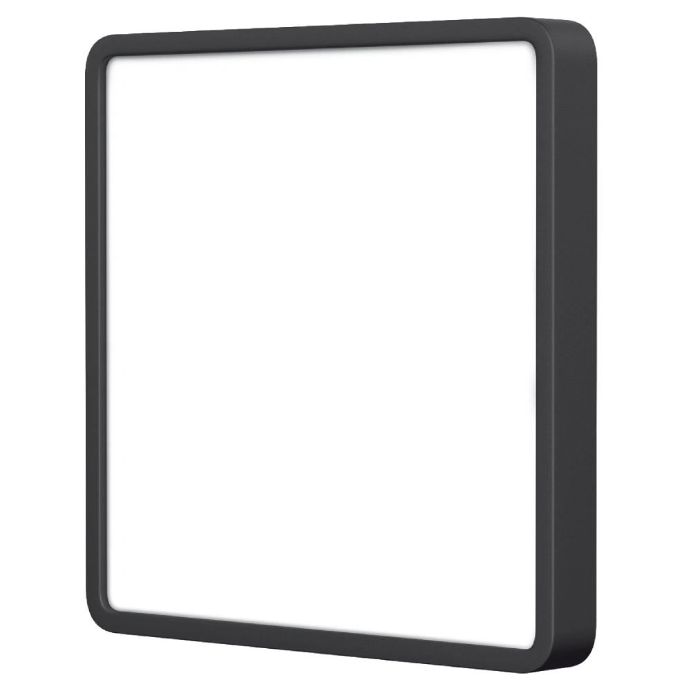 [elc5579] LED світильник накладний квадрат Black VIDEX 24W 5000K 220V