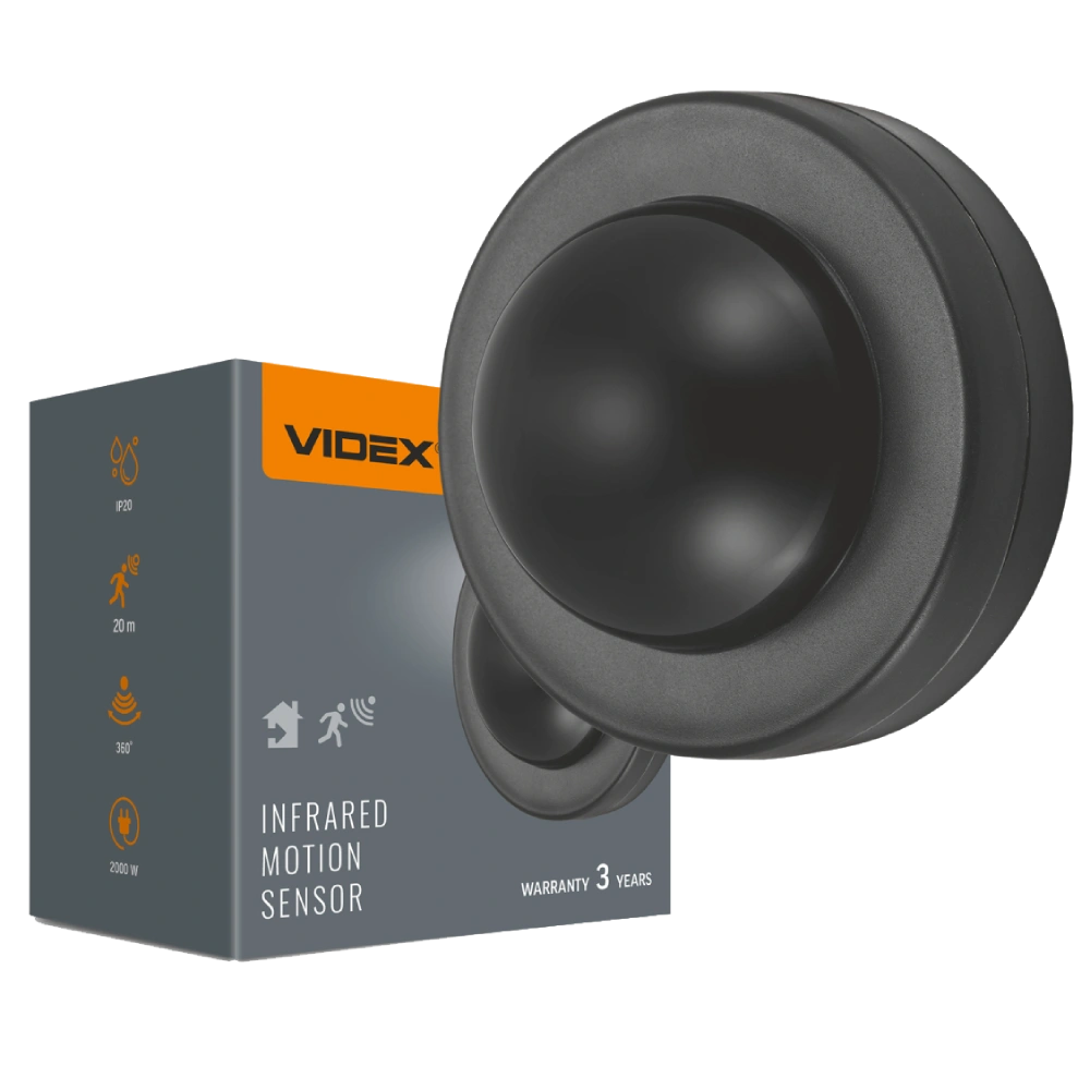 [elc5581] Датчик руху та освітленості VIDEX VL-SPC46B 2000Вт IP20