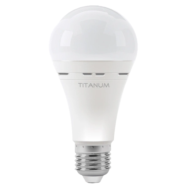 LED лампа акумуляторна A68 10W E27 4000K 220V TITANUM TL-EMA68-10274