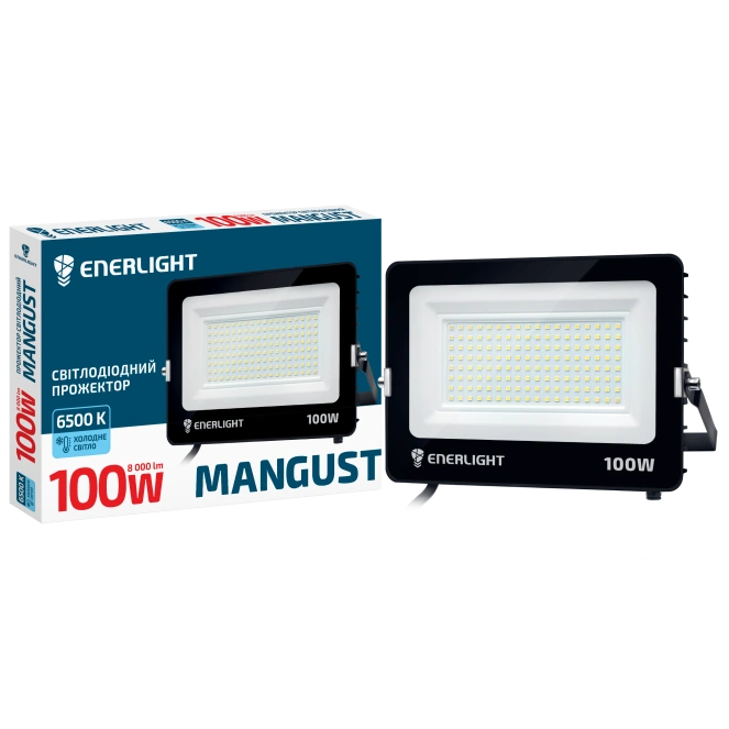 Прожектор світлодіодний 100Вт 6500K ENERLIGHT MANGUST