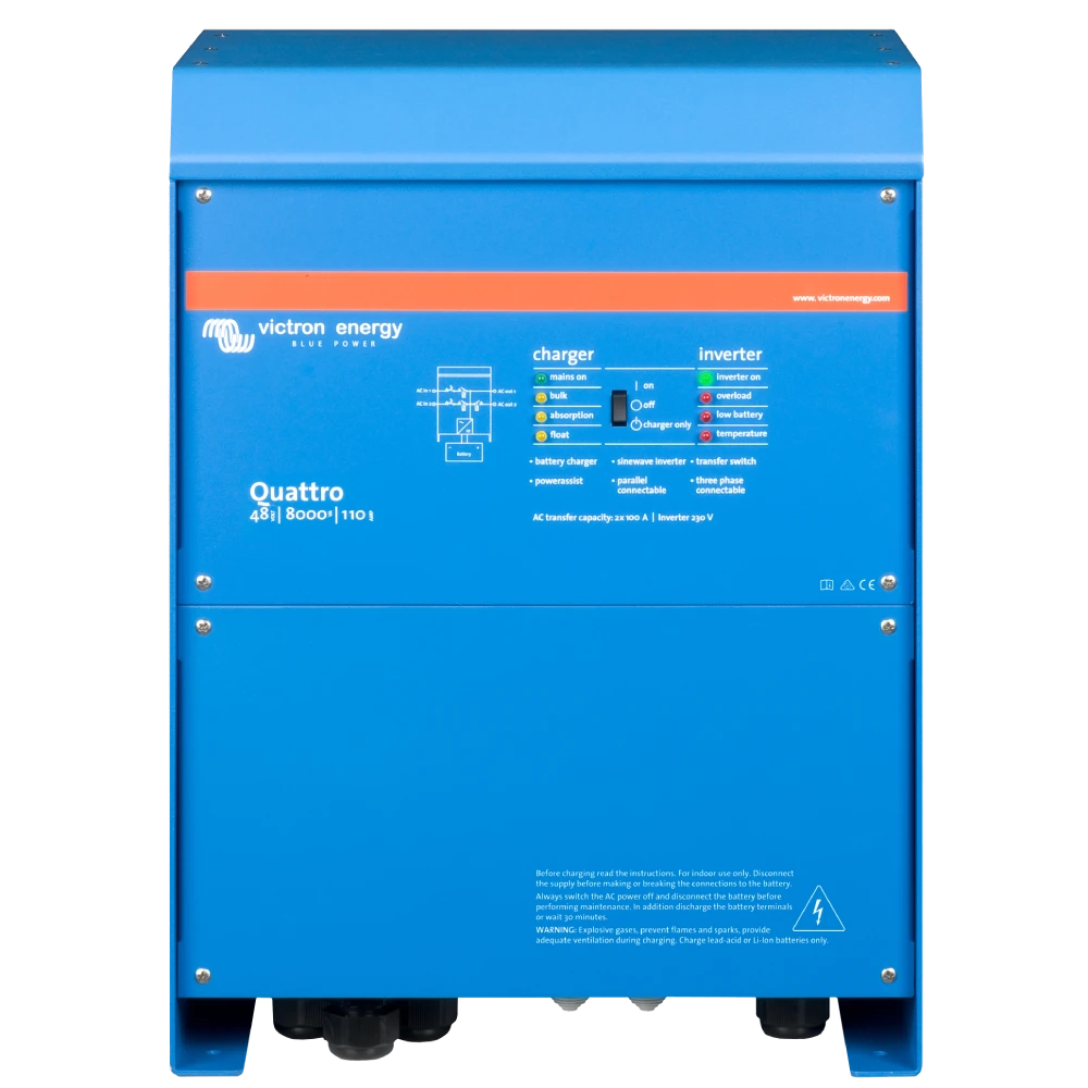 [elc5200] Інвертор VictronEnergy Quattro 48/8000/110-100/100 однофазний чиста синусоїда