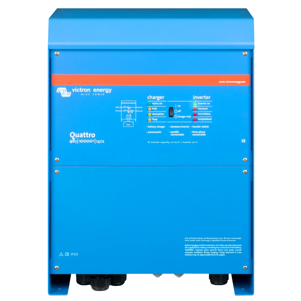 [elc5226] Інвертор VictronEnergy Quattro 48/10000/140-100/100 однофазний чиста синусоїда